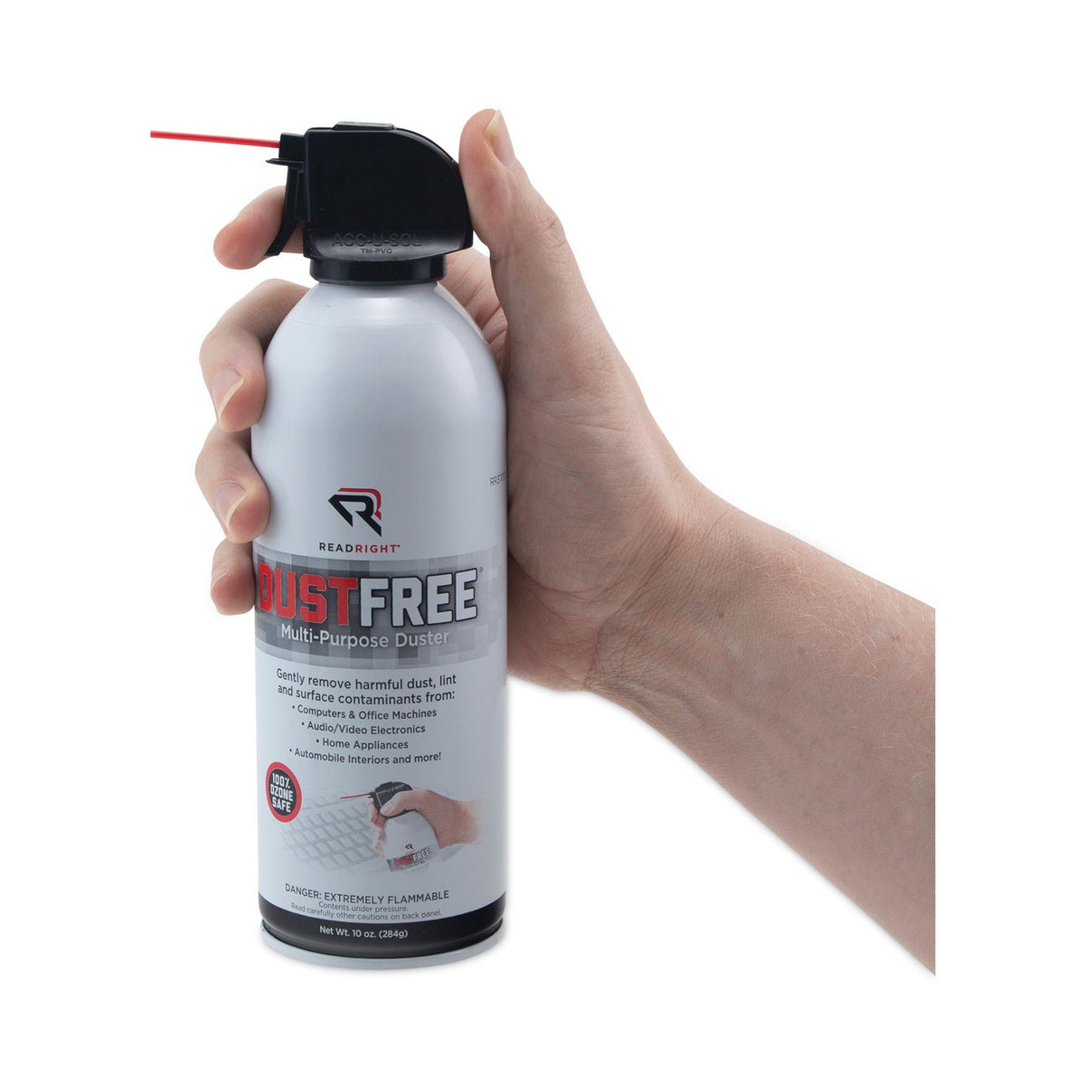 Read Right DustFree Multipurpose Duster, 10 oz Can, 6/Pack