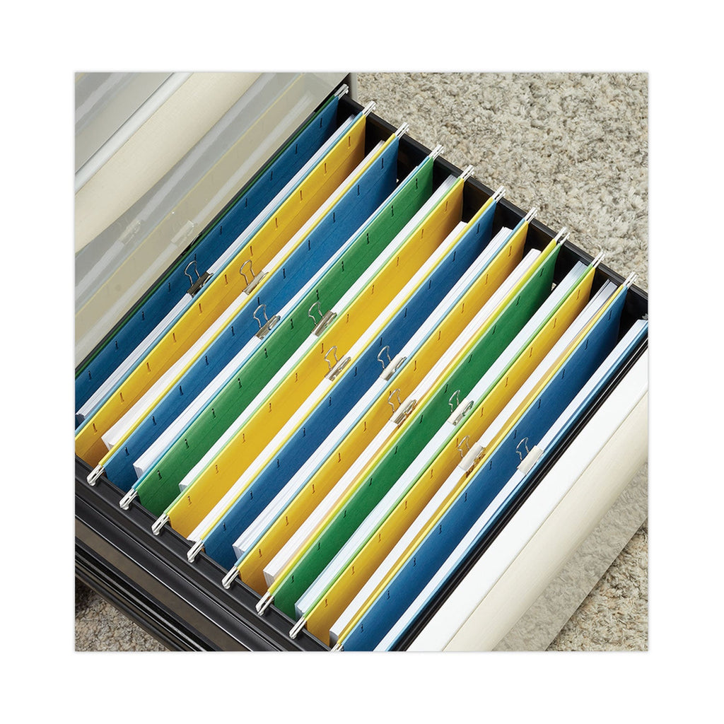 Universal Binder Clips with Storage Tub, Small, Silver, 40/Pack