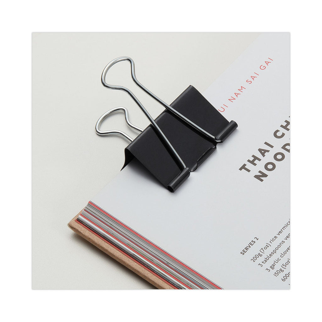 Universal Binder Clip Zip-Seal Bag Value Pack, Small, Black/Silver, 144/Pack
