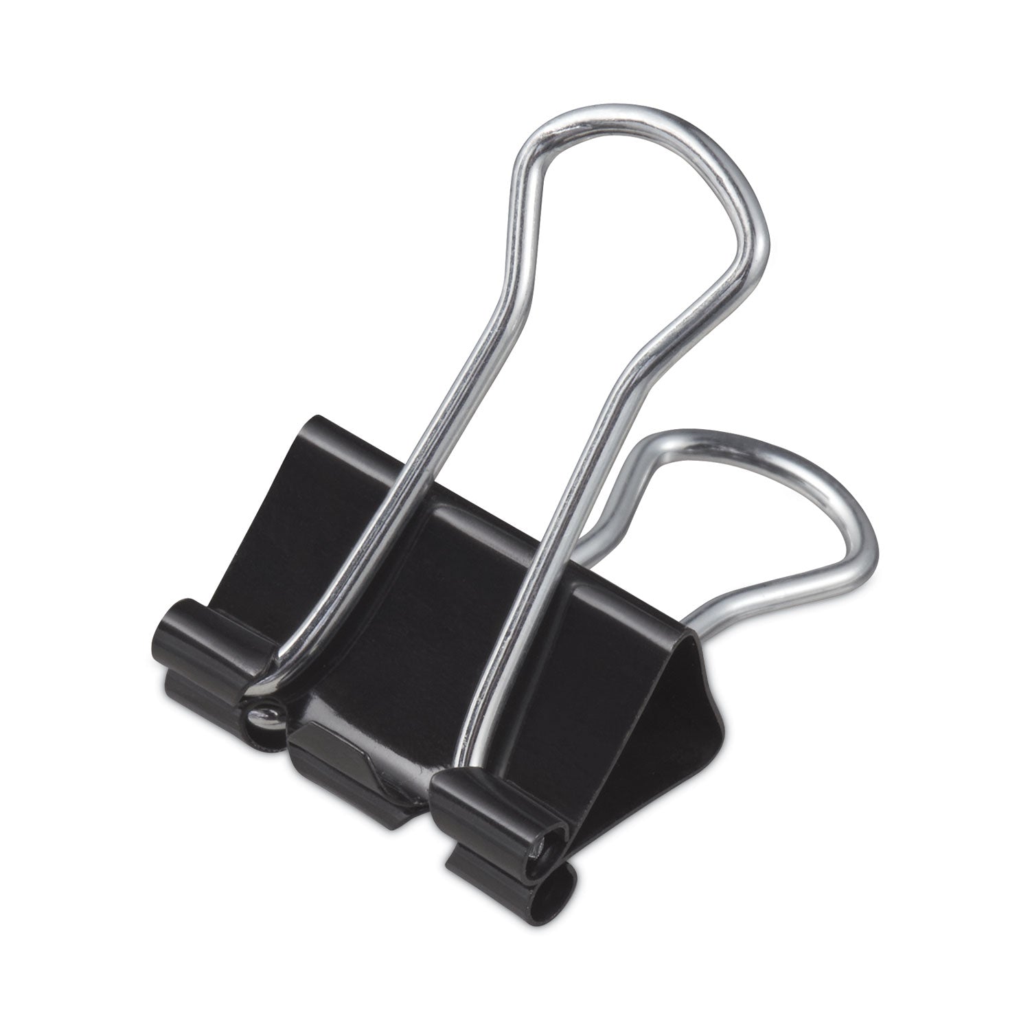 Universal Binder Clips, Small, Black/Silver, 12/Box