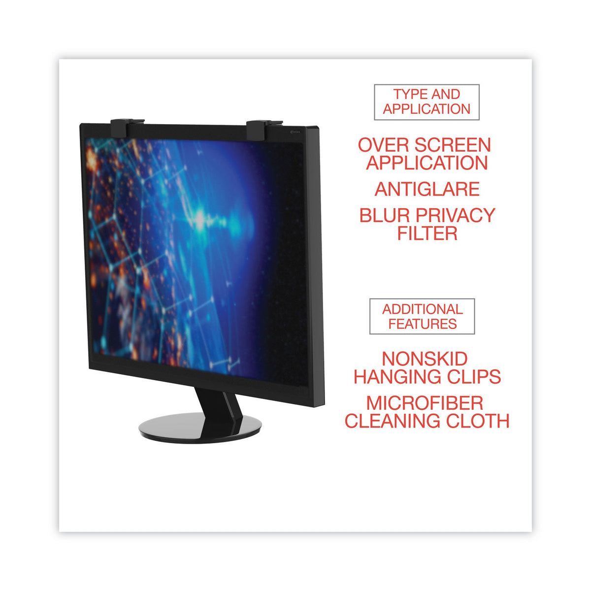 Innovera Premium Antiglare Blur Privacy Monitor Filter for 15" LCD