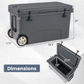 75 Quart Portable Hard Cooler with 6-Day Ice Retention and Wheels
