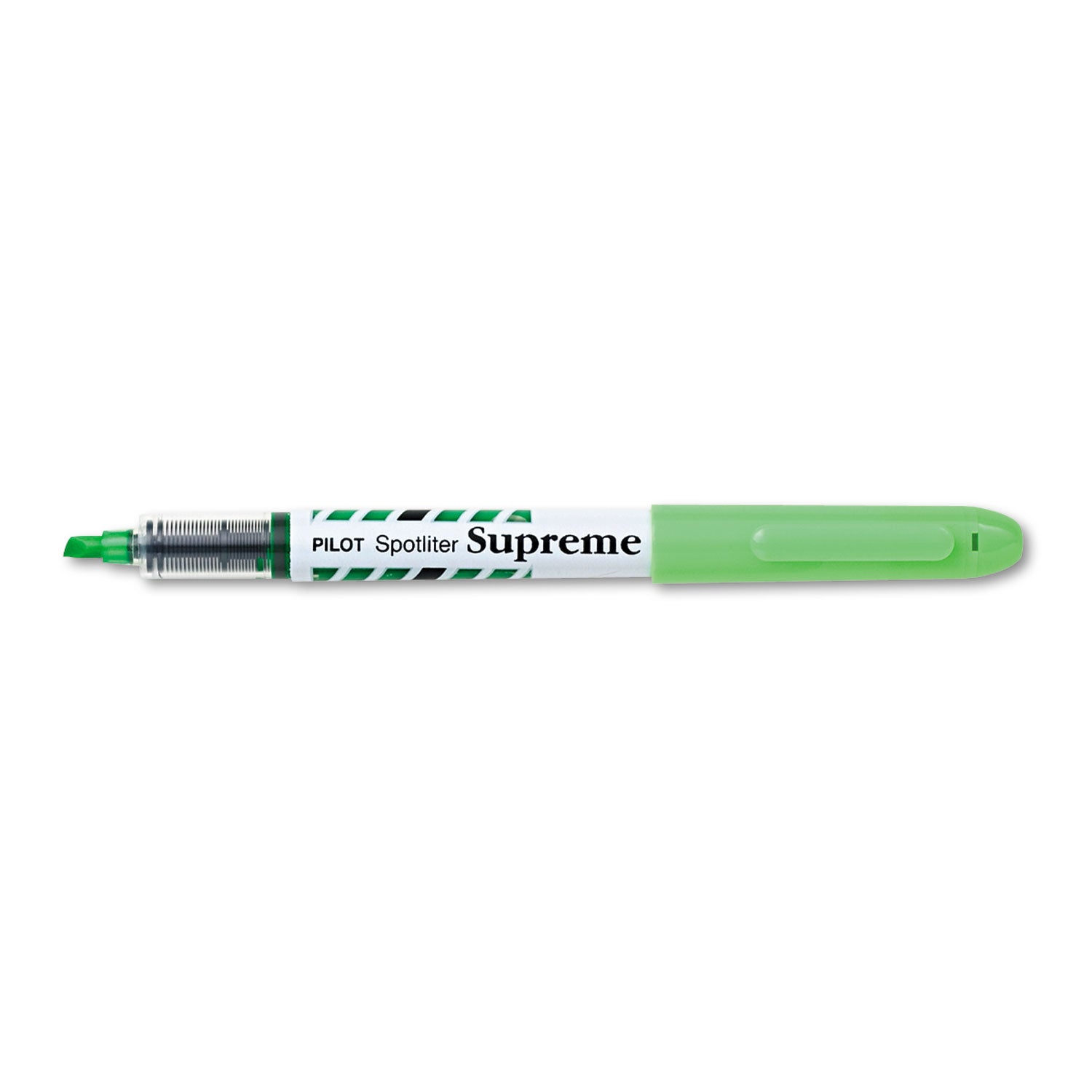 Pilot Spotliter Supreme Highlighter, Fluorescent Green Ink, Chisel Tip, Green/White Barrel