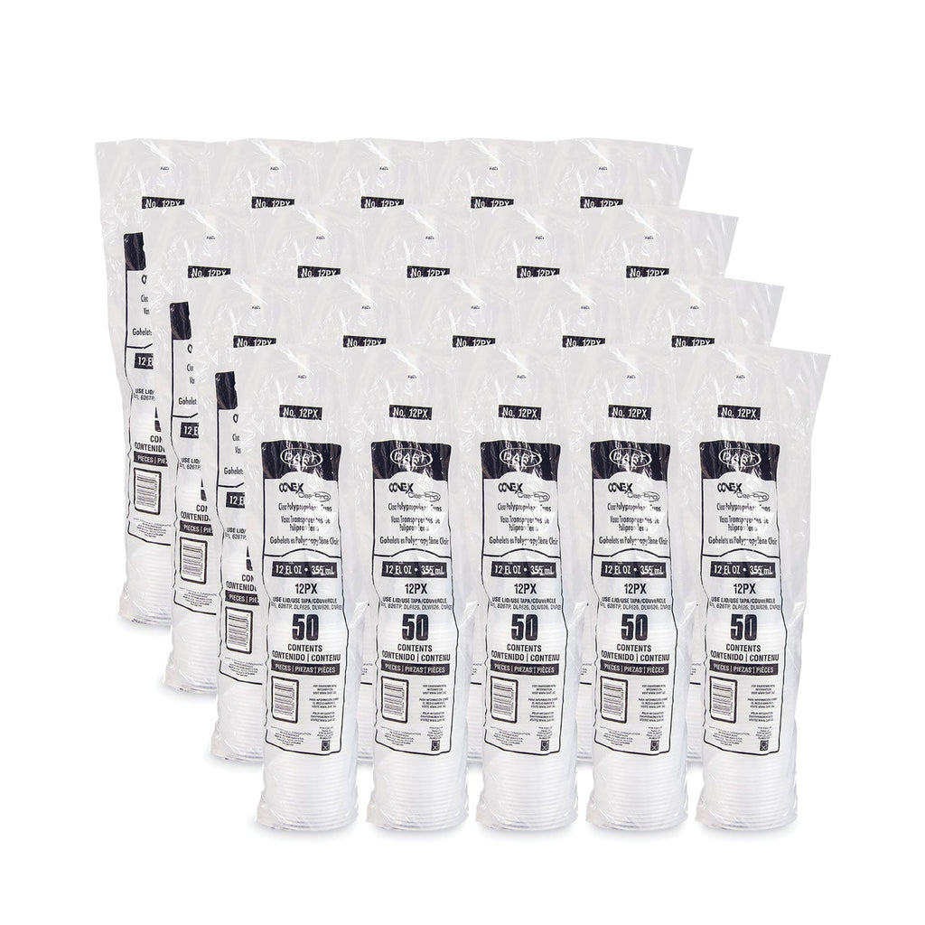 Dart Conex ClearPro Plastic Cold Cups, 12 oz, Clear, 50/Sleeve, 20 Sleeves/Carton