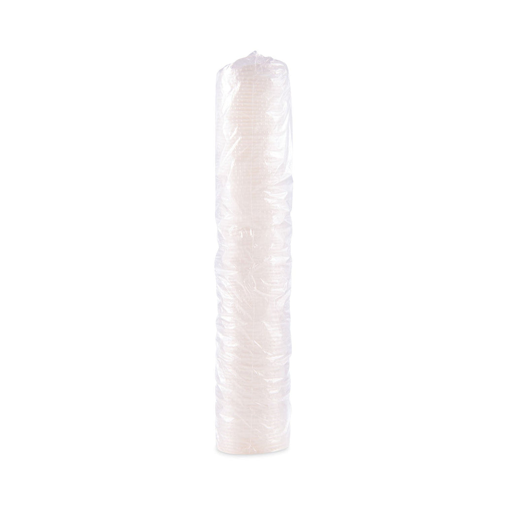 Dart Polystyrene Plastic Flat Straw-Slot Cold Cup Lids, Fits 28 oz Cups, Translucent, 960/Carton