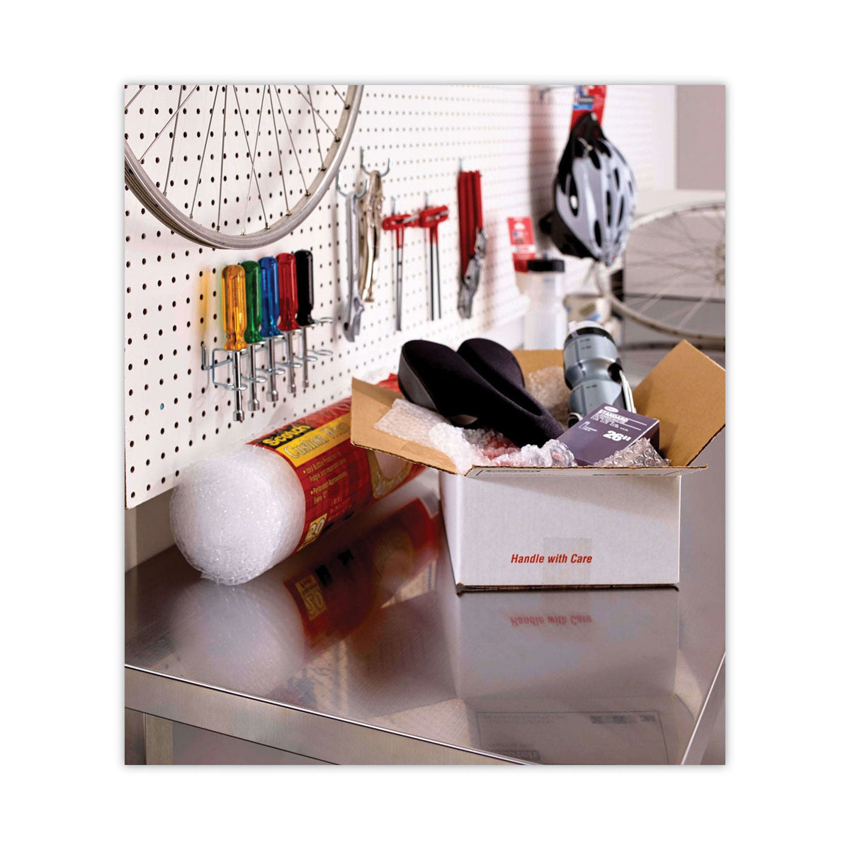 Scotch Greener Commercial Grade Packaging Tape with Dispenser, 1.5" Core, 1.88" x 58.33 ft, Clear