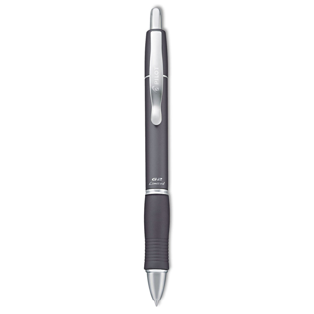 Pilot G2 Limited Gel Pen, Retractable, Fine 0.7 mm, Black Ink, Charcoal Barrel