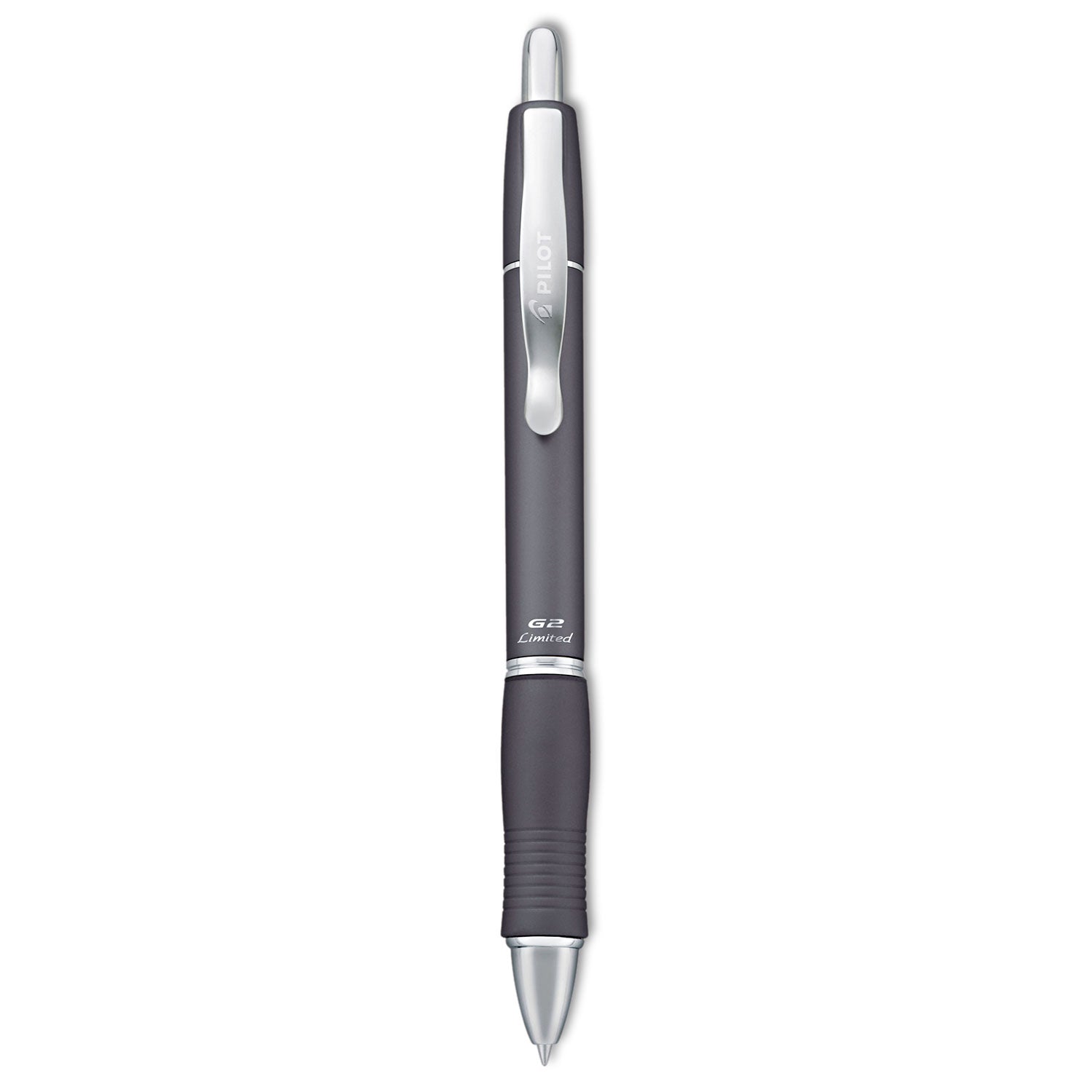 Pilot G2 Limited Gel Pen, Retractable, Fine 0.7 mm, Black Ink, Charcoal Barrel