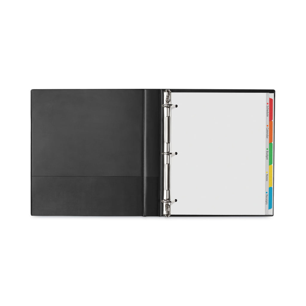 Avery Clear Easy View Plastic Dividers with Multicolored Tabs and Sheet Protector, 5-Tab, 11 x 8.5, Clear, 1 Set