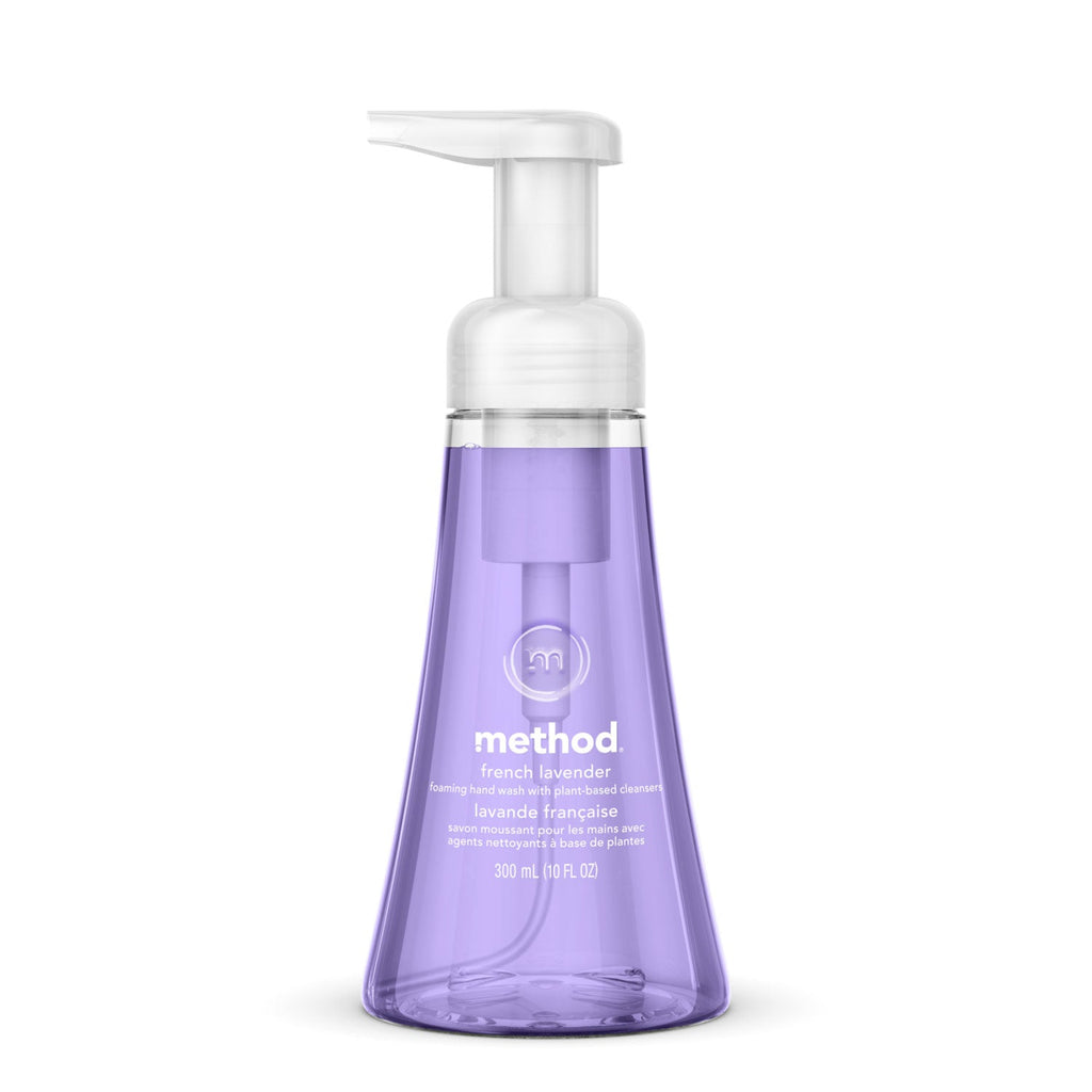 Method Foaming Hand Wash, French Lavender, 10 oz Pump Bottle, 6/Carton