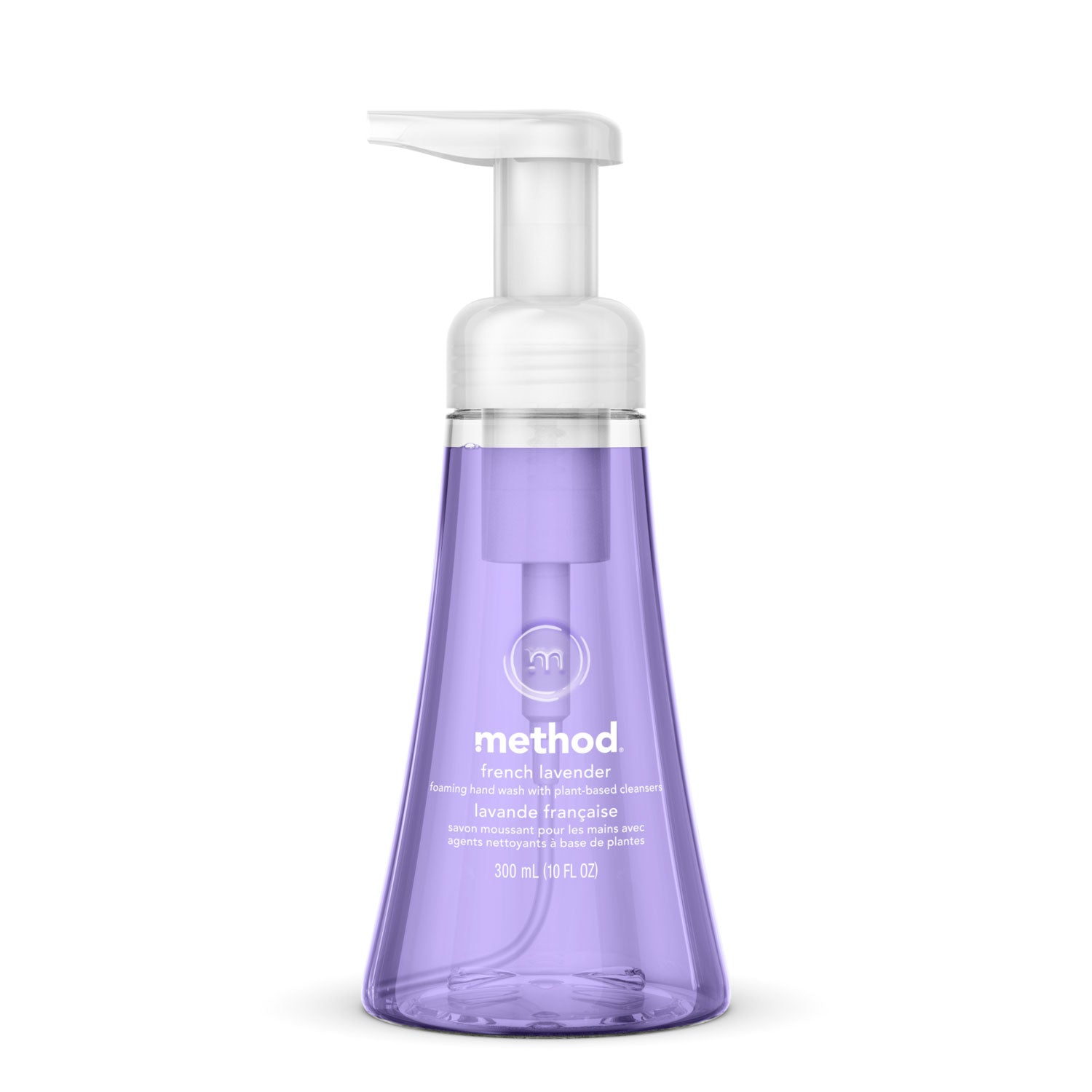 Method Foaming Hand Wash, French Lavender, 10 oz Pump Bottle, 6/Carton