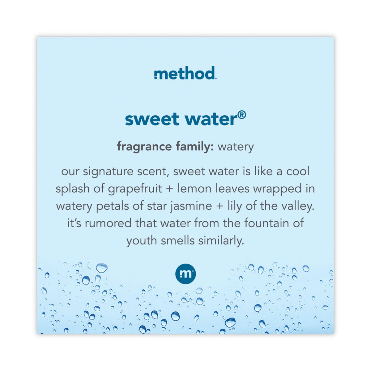 Method Gel Hand Wash, Sweet Water, 12 oz Pump Bottle