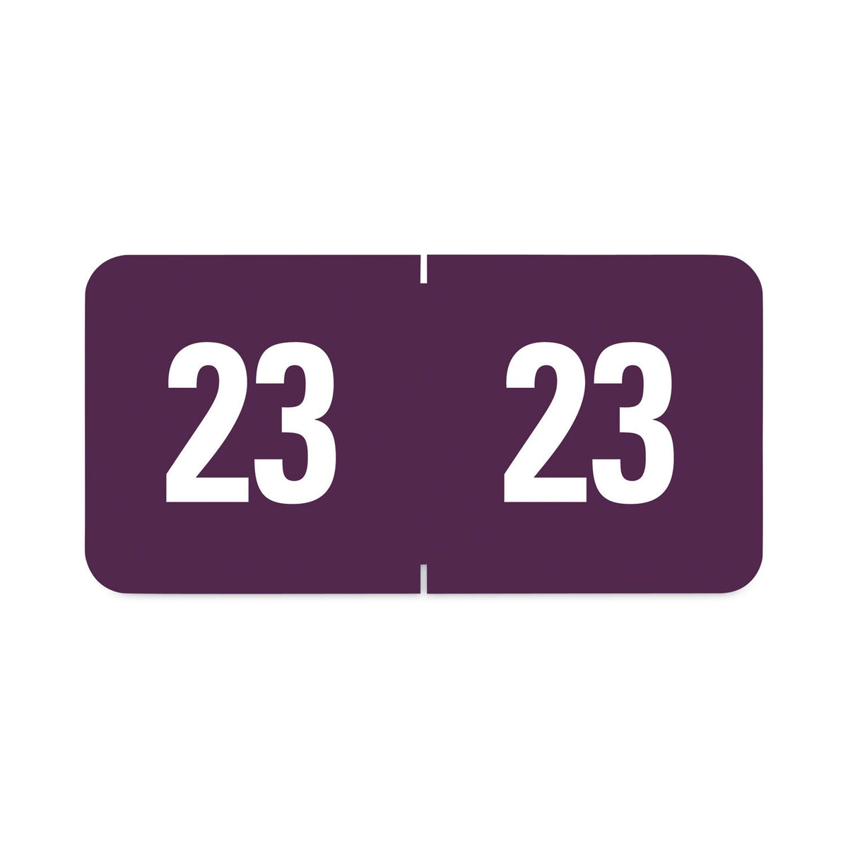 Smead Yearly End Tab File Folder Labels, 23, 0.5 x 1, Purple, 25/Sheet, 10 Sheets/Pack