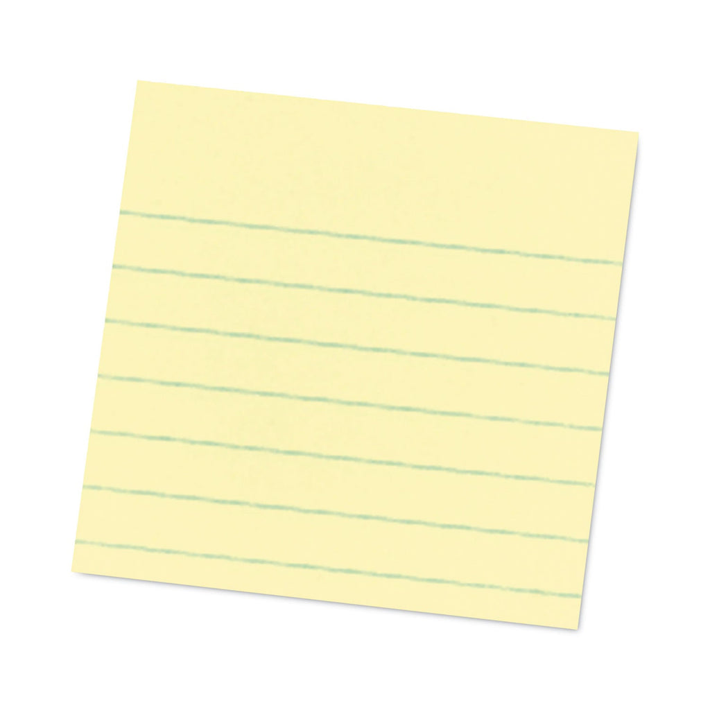 Post-it Pads in Canary Yellow, Note Ruled, 4" x 4", 90 Sheets/Pad, 6 Pads/Pack