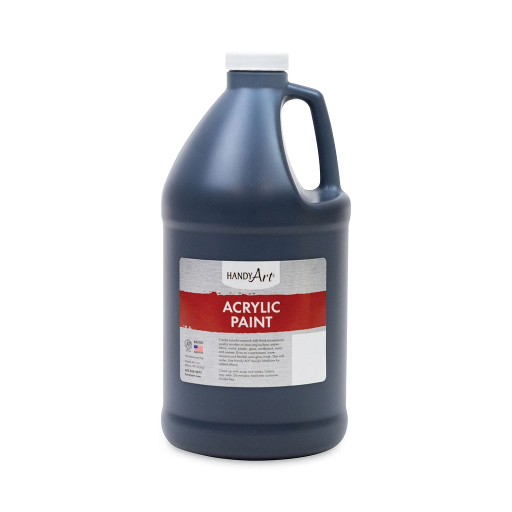 Handy Art Acrylic Paint, Black, 64 oz Bottle