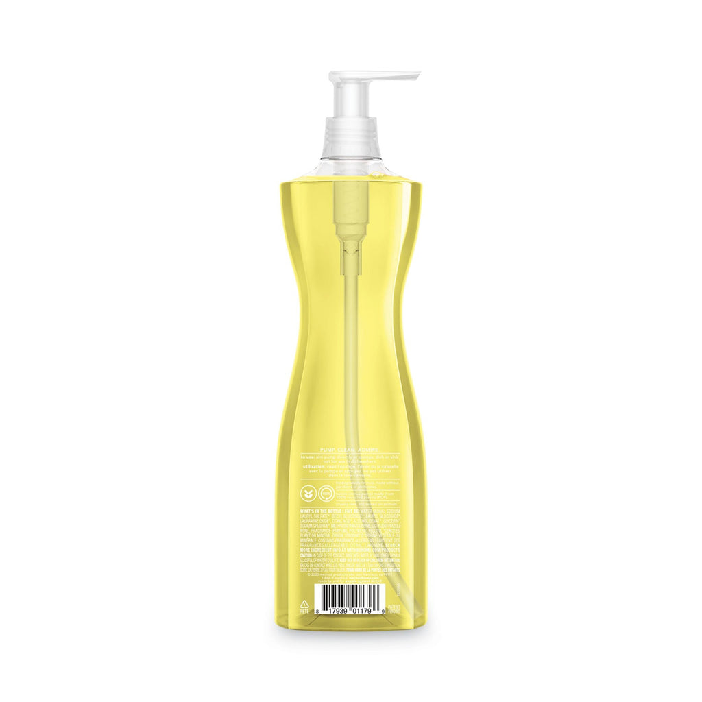 Method Dish Soap Pump, Hour-Glass Bottle Shape, Lemon Mint Scent, 18 oz Pump Bottle, 6/Carton