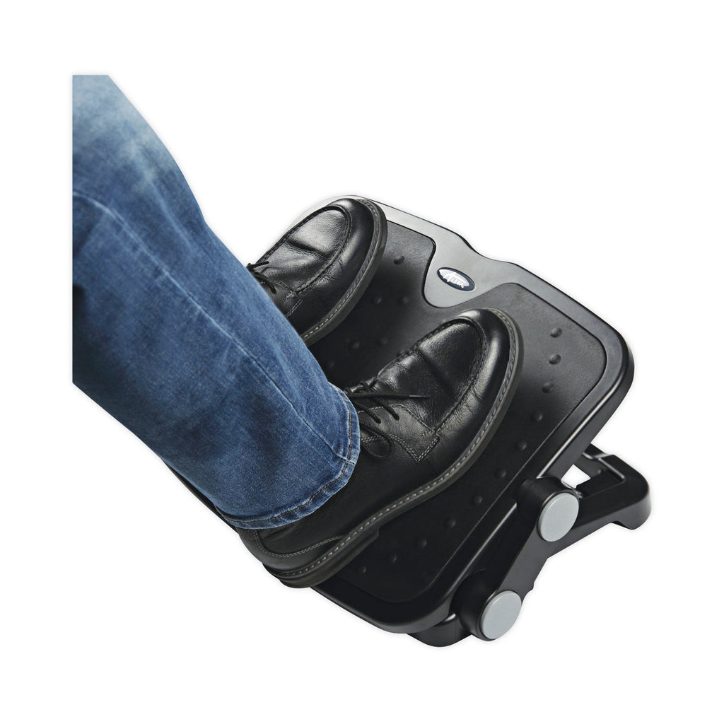 Alera Soft Cushioned Ergonomic Footrest, 14w x 19.63d x 3.75 to 7.5h, Black