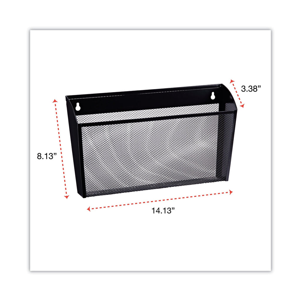 Universal Metal Mesh Wall File, Letter Size, 14.13" x 3.38" x 13", Black