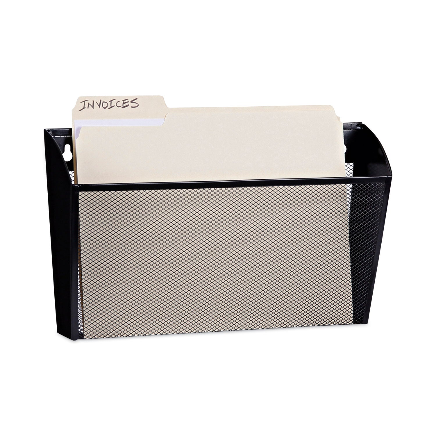 Universal Metal Mesh Wall File, Letter Size, 14.13" x 3.38" x 13", Black