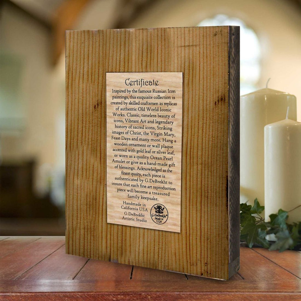 Maria Magdalena Icon - Handcrafted Wooden Gold Plated Religious Wall Art Decor - Inspirational Icon Decor - 86014-2
