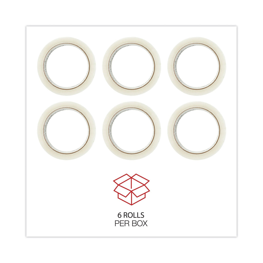 Universal General-Purpose Box Sealing Tape, 3" Core, 1.88" x 60 yds, Clear, 6/Pack