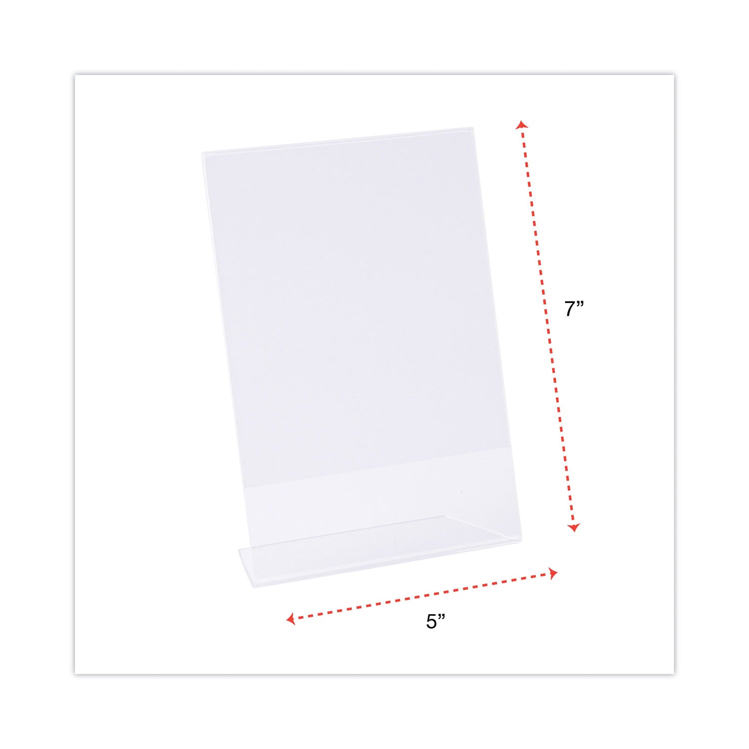Universal Clear L-Style Freestanding Frame, 5 x 7 Insert, 3/Pack