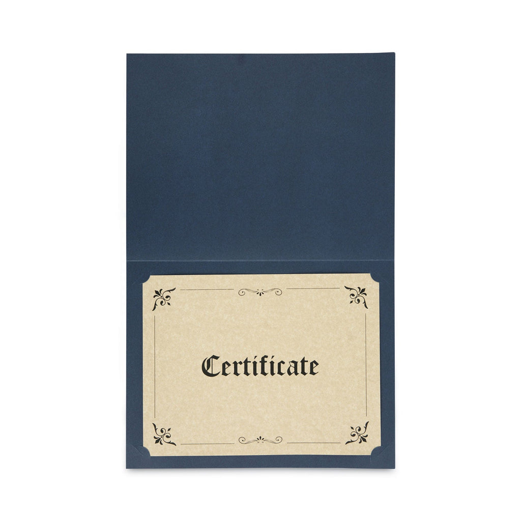 Universal Certificate/Document Cover, 8.5 x 11; 8 x 10; A4, Navy, 6/Pack