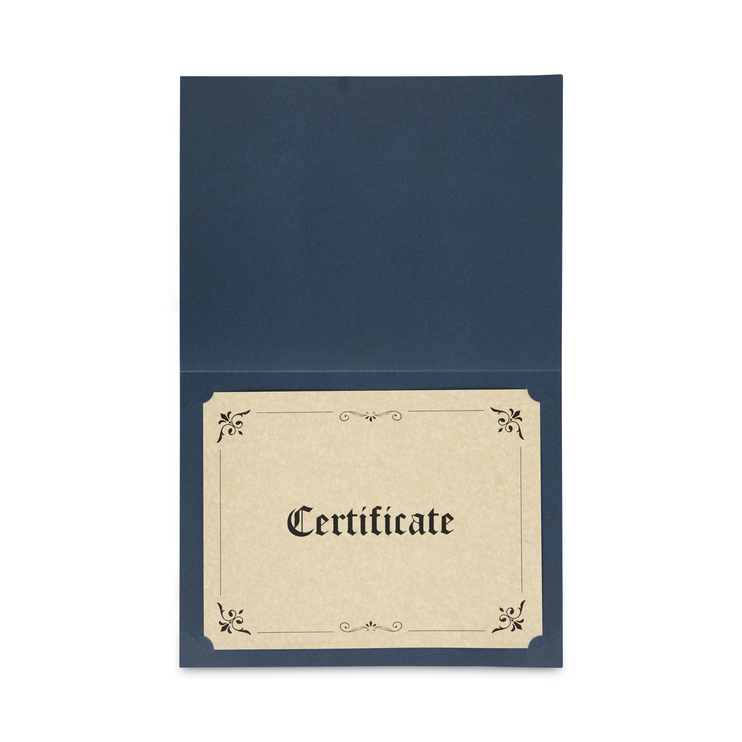 Universal Certificate/Document Cover, 8.5 x 11; 8 x 10; A4, Navy, 6/Pack