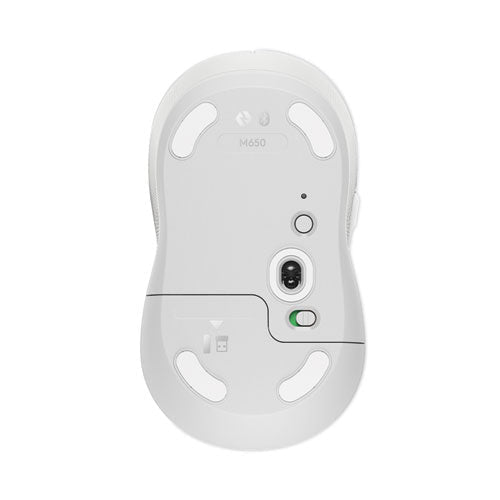 Logitech Signature M650 for Business Wireless Mouse, Large, 2.4 GHz Frequency, 33 ft Wireless Range, Right Hand Use, Off White