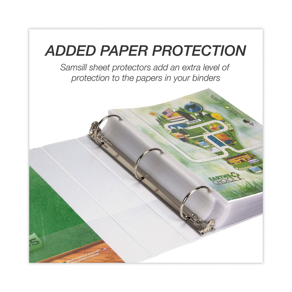 Samsill Earth's Choice Biobased Round Ring View Binder, 3 Rings, 2" Capacity, 11 x 8.5, White