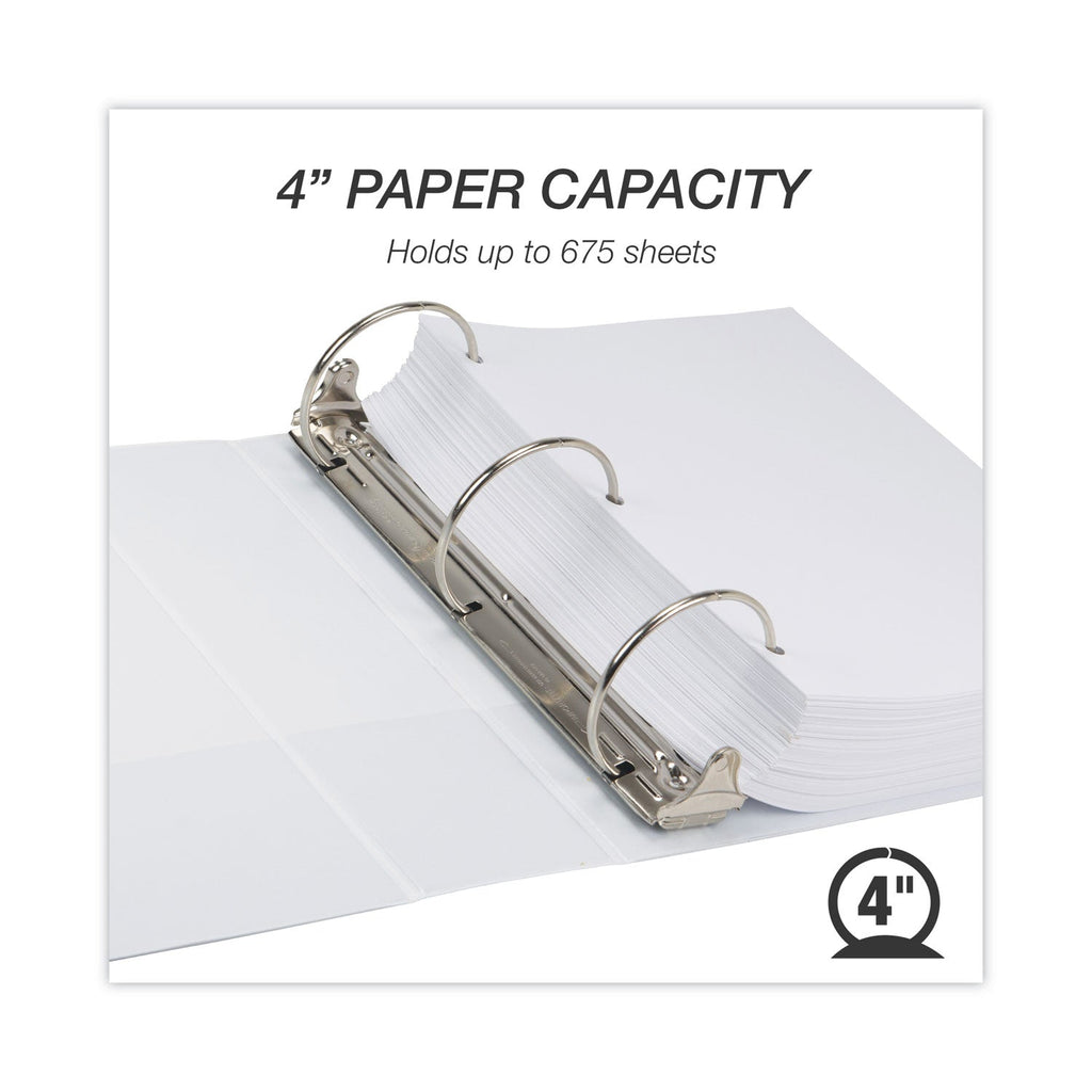 Samsill Earth's Choice Biobased Round Ring View Binder, 3 Rings, 4" Capacity, 11 x 8.5, White