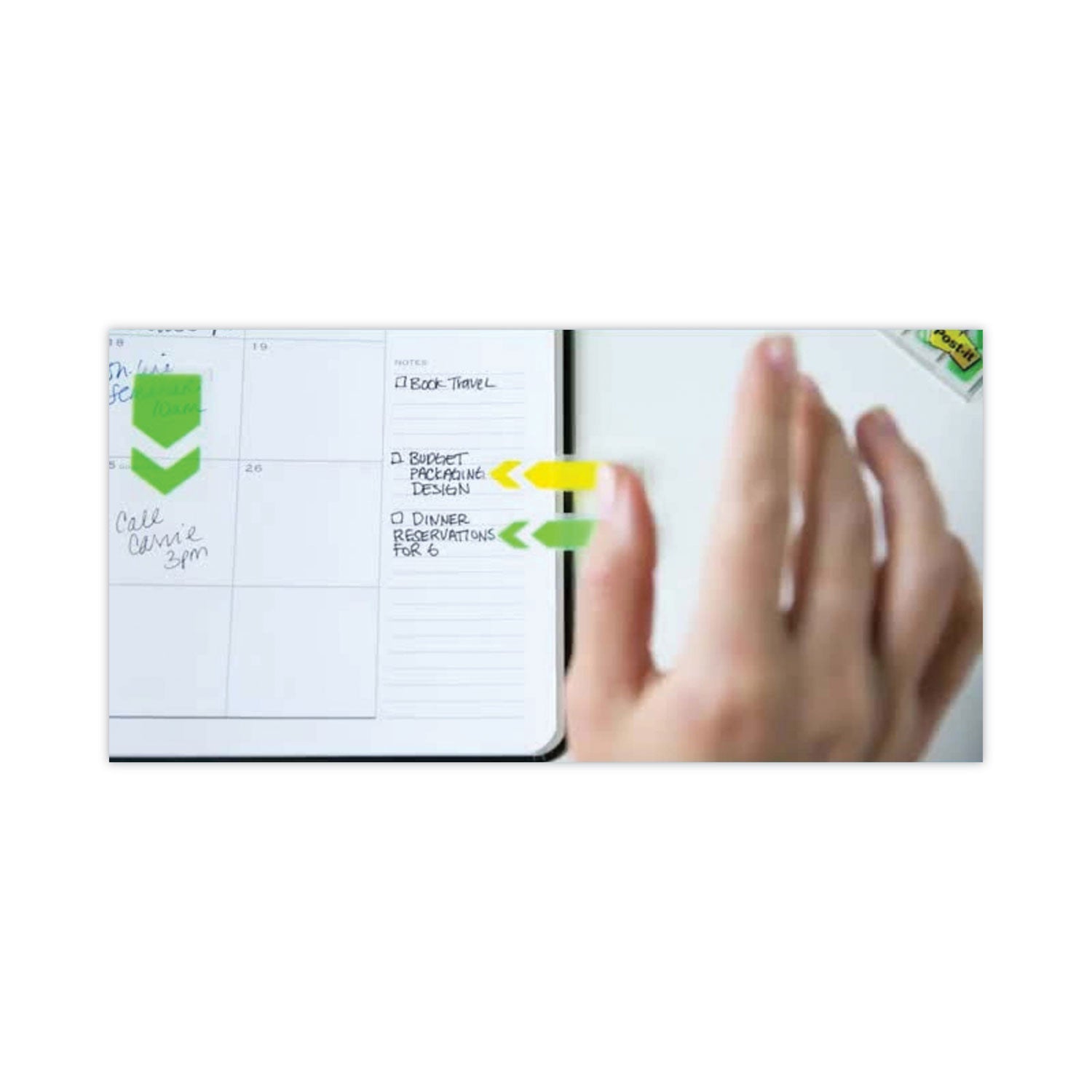 Post-it Arrow 0.5" Prioritization Page Flags, Red/Yellow/Green, 100/Pack