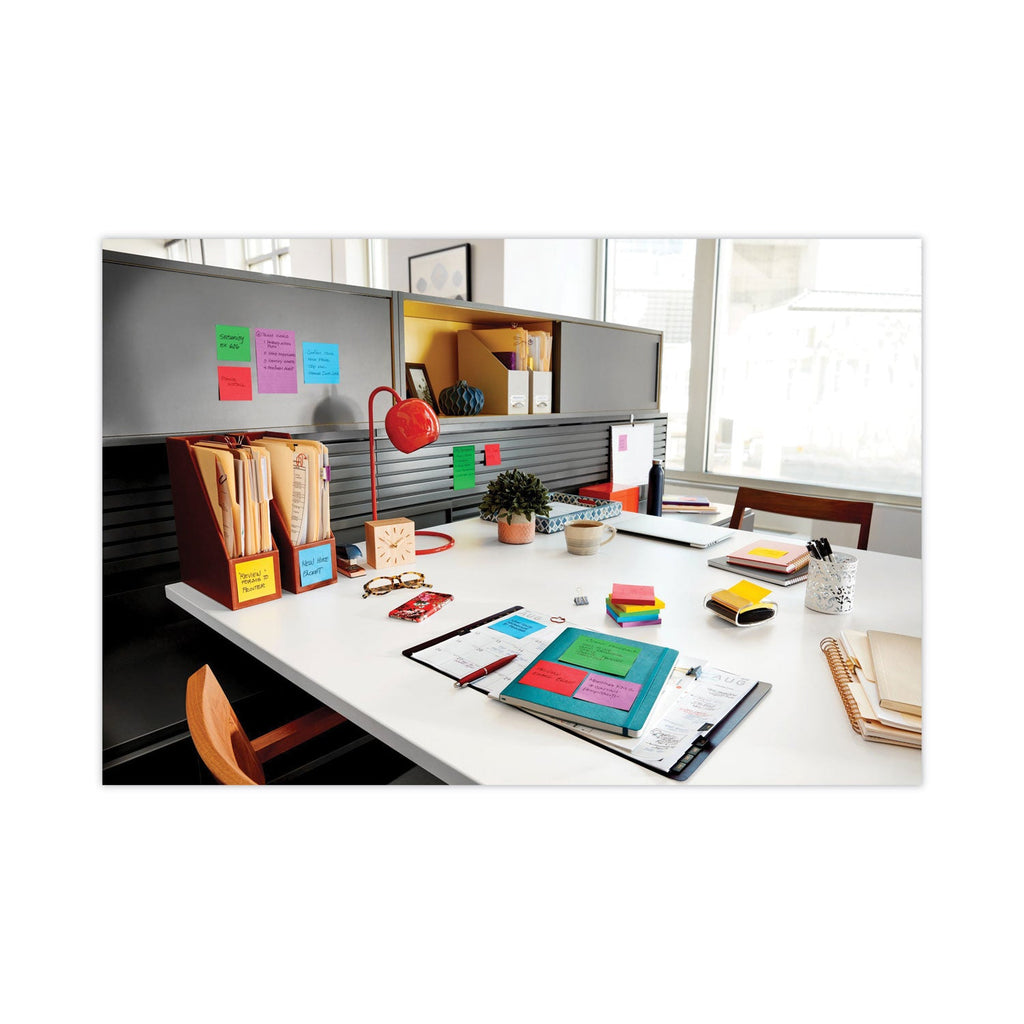 Post-it Pads in Playful Primary Collection Colors, Note Ruled, 4" x 6", 90 Sheets/Pad, 3 Pads/Pack