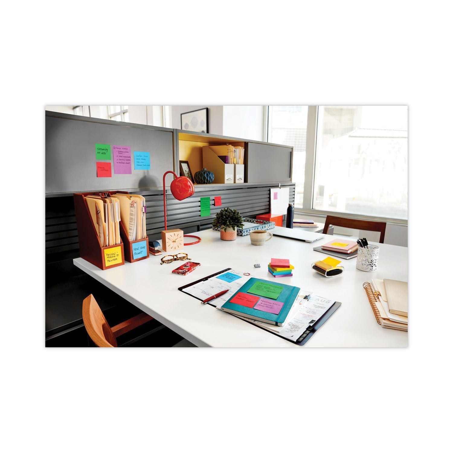 Post-it Pads in Playful Primary Collection Colors, Note Ruled, 4" x 6", 90 Sheets/Pad, 3 Pads/Pack