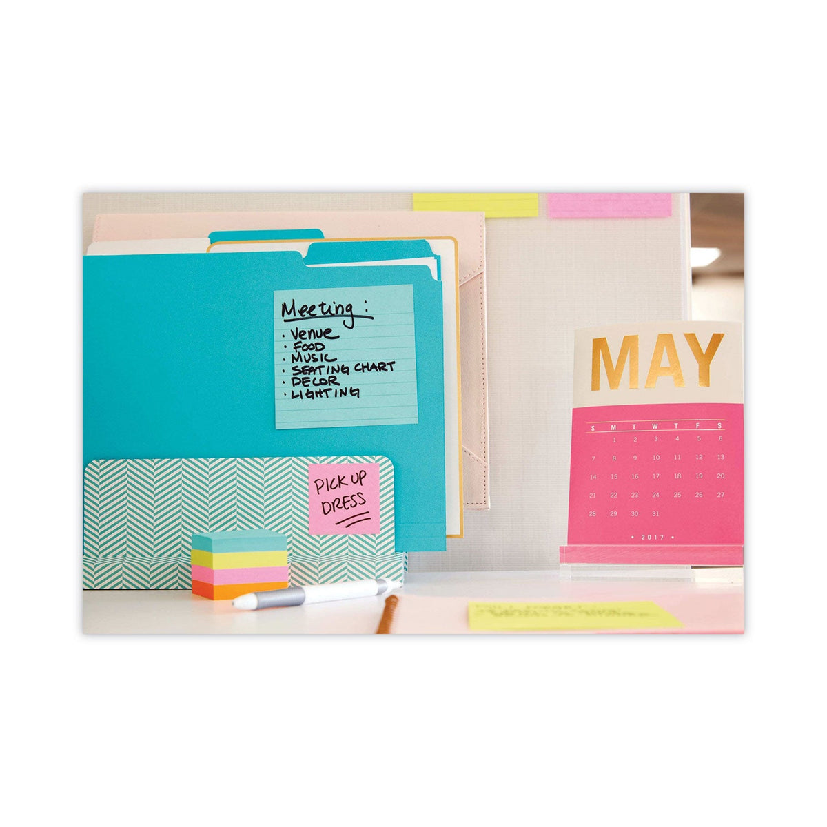 Post-it Pads in Supernova Neon Collection Colors, Note Ruled, 4" x 4", 90 Sheets/Pad, 6 Pads/Pack