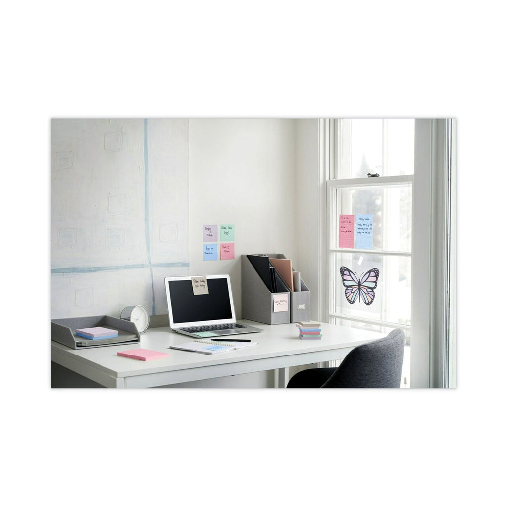 Post-it Recycled Notes in Wanderlust Pastel Collection Colors, Cabinet Pack, 3" x 3", 70 Sheets/Pad, 24 Pads/Pack