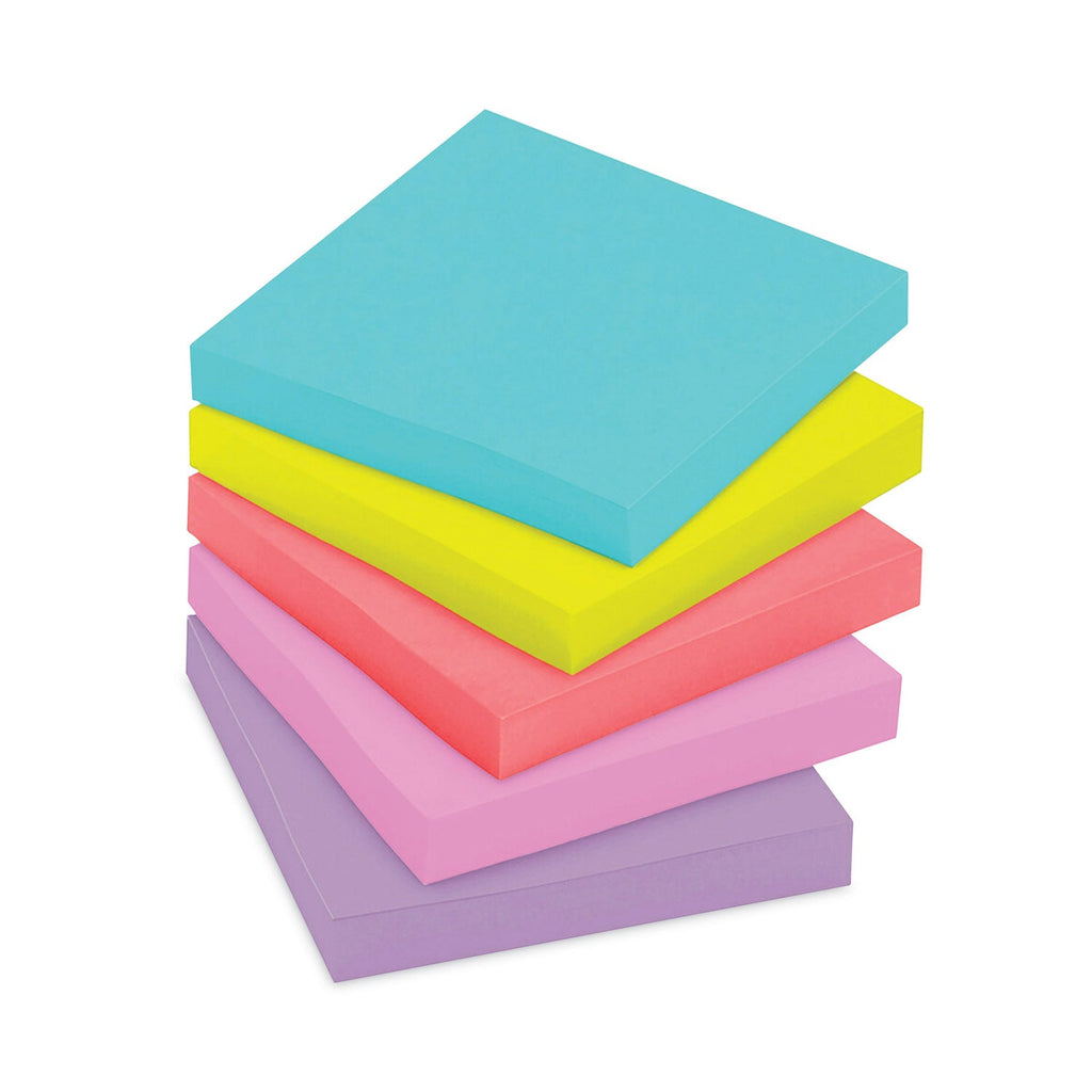 Post-it Pads in Supernova Neon Collection Colors, Cabinet Pack, 3" x 3", 70 Sheets/Pad, 24 Pads/Pack