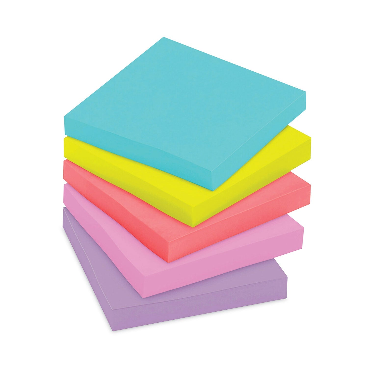 Post-it Pads in Supernova Neon Collection Colors, Cabinet Pack, 3" x 3", 70 Sheets/Pad, 24 Pads/Pack