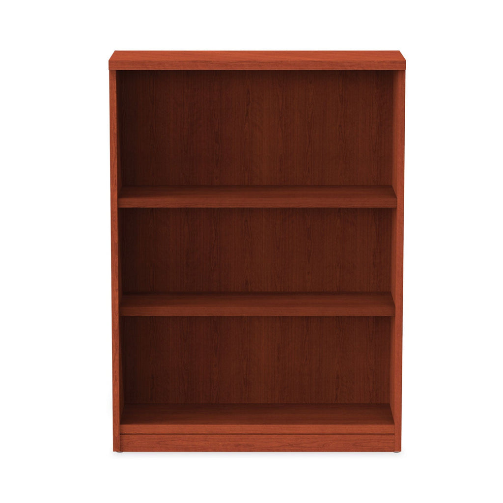 Alera Valencia Series Bookcase, Three-Shelf, 31.75w x 14d x 39.38h, Med Cherry