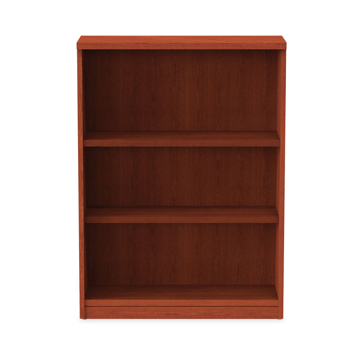 Alera Valencia Series Bookcase, Three-Shelf, 31.75w x 14d x 39.38h, Med Cherry