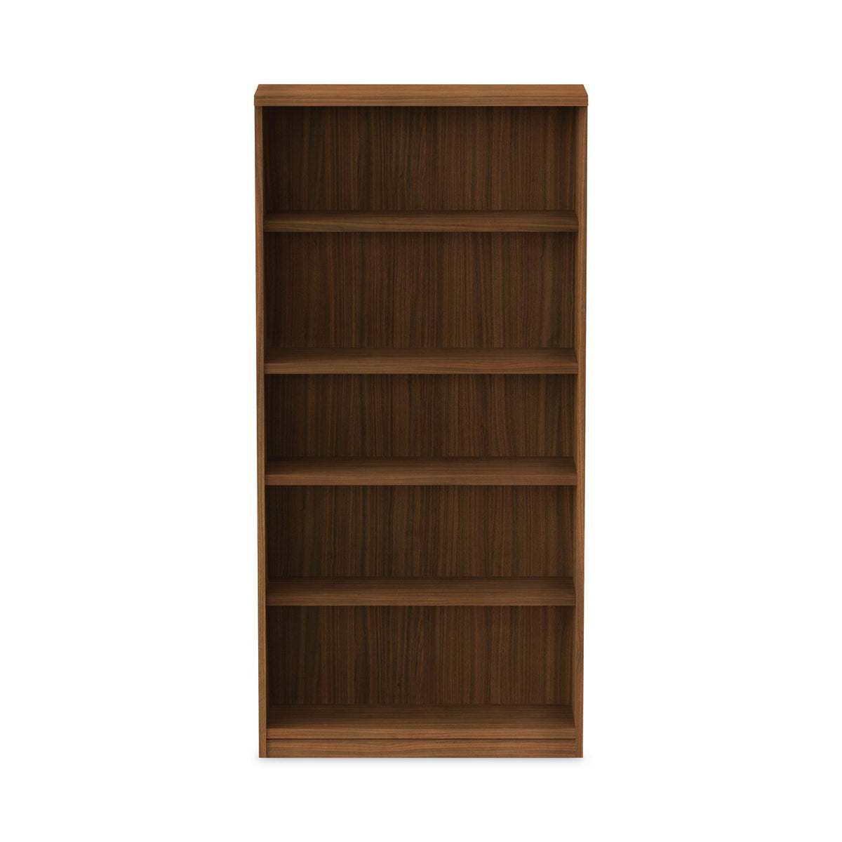 Alera Valencia Series Bookcase, Five-Shelf, 31.75w x 14d x 64.75h, Modern Walnut