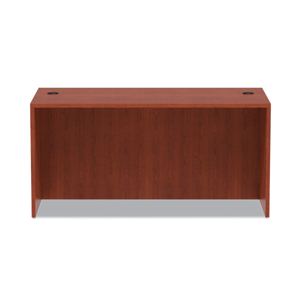 Alera Valencia Series Straight Front Desk Shell, 59.13" x 29.5" x 29.63", Medium Cherry