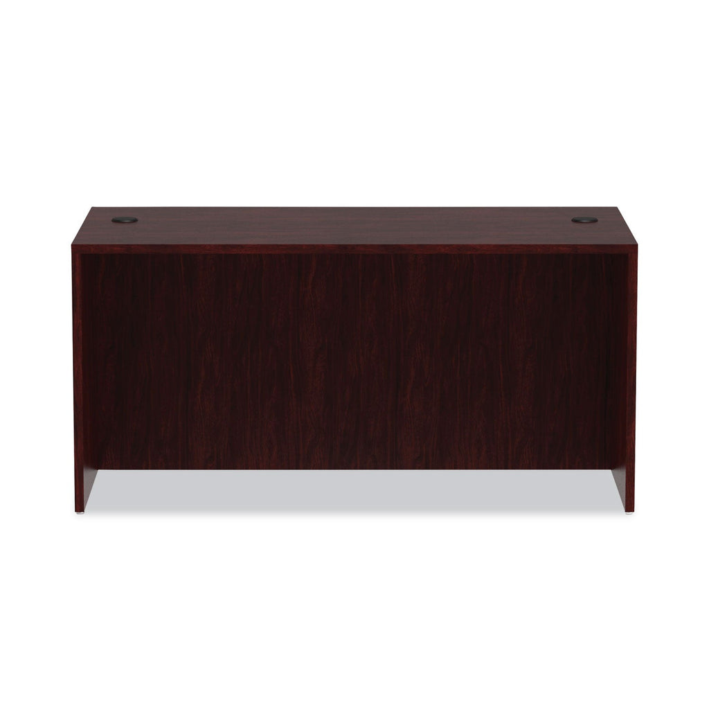 Alera Valencia Series Straight Front Desk Shell, 59.13" x 29.5" x 29.63", Mahogany