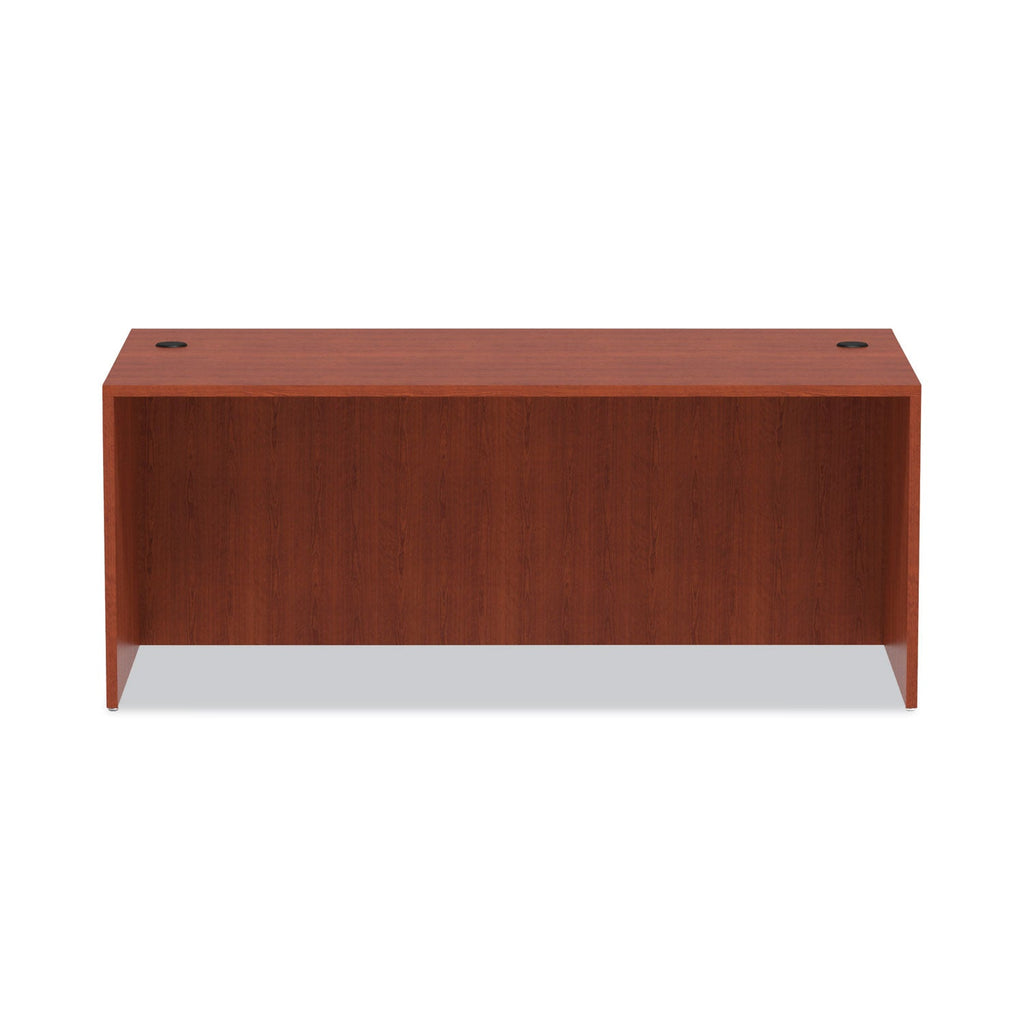 Alera Valencia Series Straight Front Desk Shell, 71" x 35.5" x 29.63", Medium Cherry