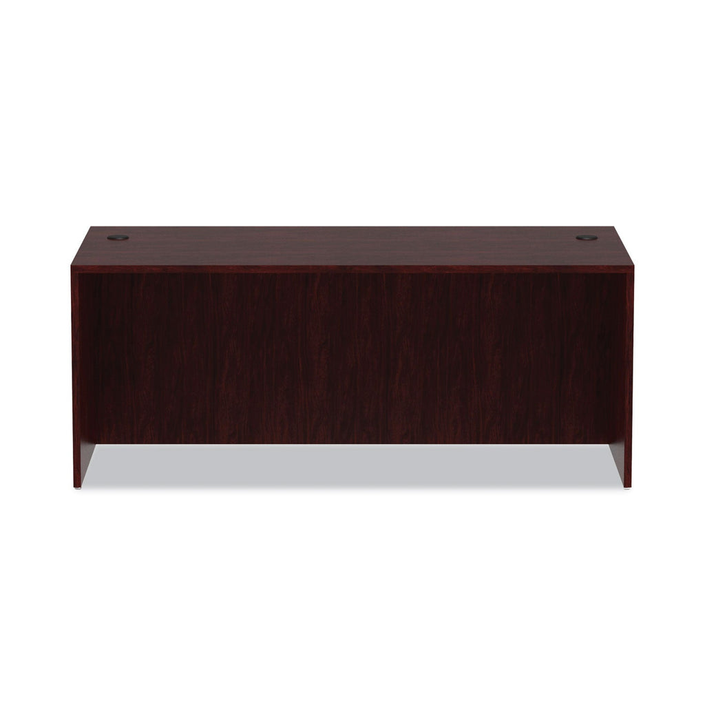 Alera Valencia Series Straight Front Desk Shell, 71" x 35.5" x 29.63", Mahogany
