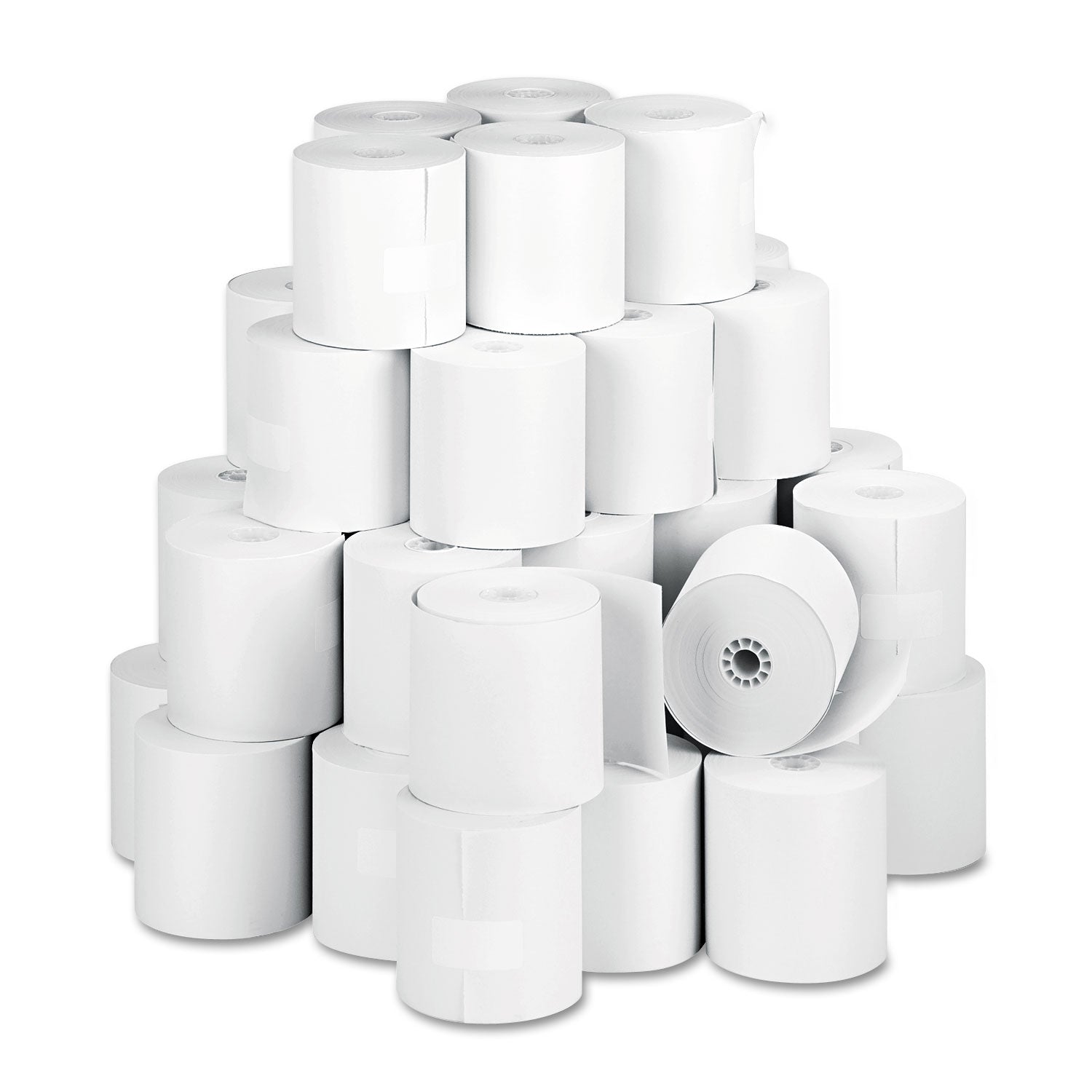 Iconex Impact Bond Paper Rolls, 3" x 150 ft, White, 50/Carton
