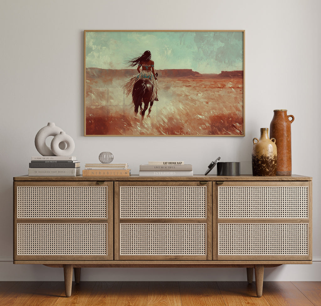 Spirit Rider Through Painted Canyons