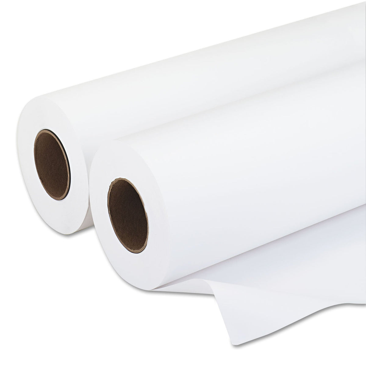 Iconex Amerigo Wide-Format Paper, 3" Core, 20 lb Bond Weight, 24" x 500 ft, Smooth White, 2/Pack