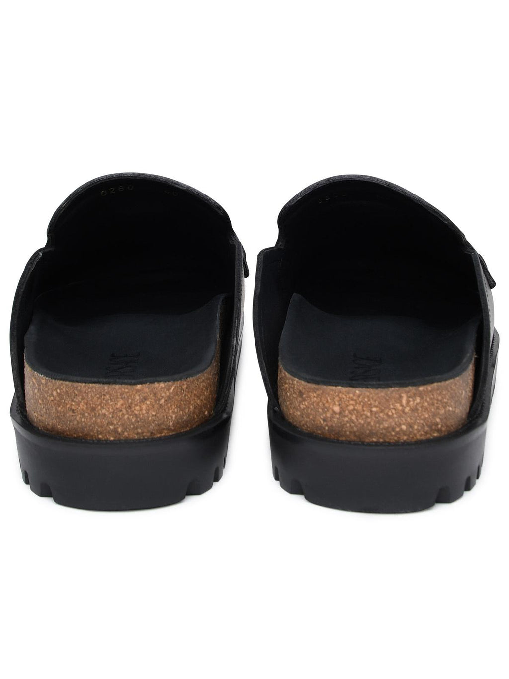 Versace Black Lear Slippers