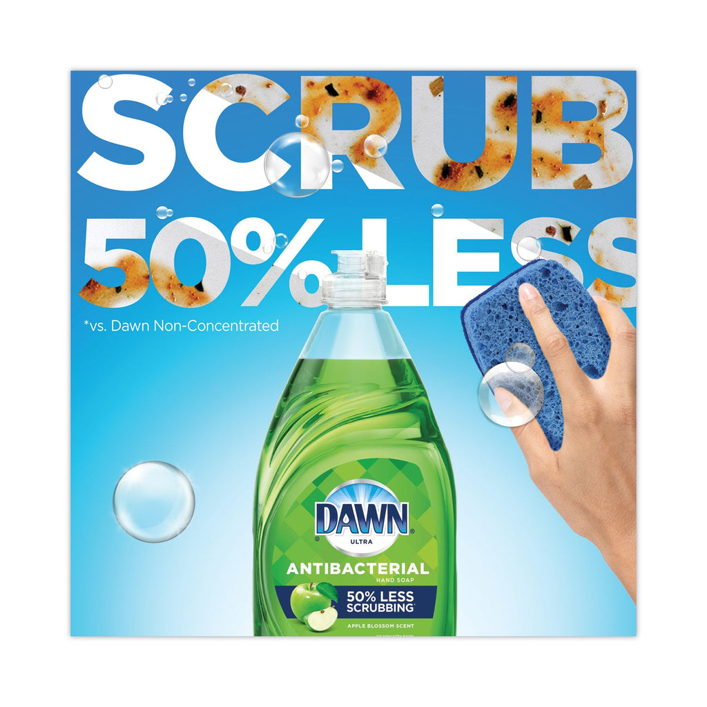 Dawn Ultra Antibacterial Dishwashing Liquid, Apple Blossom Scent, 38 oz Bottle, 8/Carton